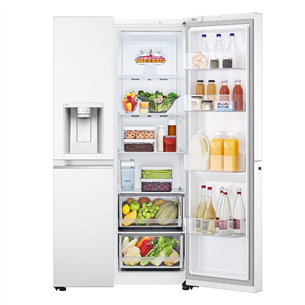 LG, water & ice dispenser, 635 L, height 179 cm, white - SBS Refrigerator