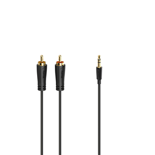 Laidas Hama Audio Cable, 3.5 mm - 2 RCA, gold-plated, 1,5 m, black 00205260