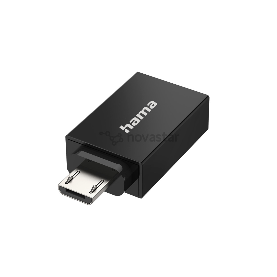 Adapteris Hama USB OTG, USB - Micro USB, black