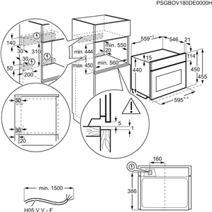 Įmontuojama mikrobangų krosnelė Electrolux EVM8E08X