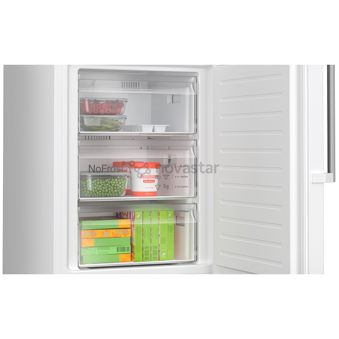 Bosch, NoFrost, 363 L, height 203 cm, white - Refrigerator