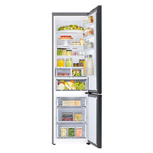 Samsung BeSpoke, 390 L, height 203 cm, beige - Refrigerator