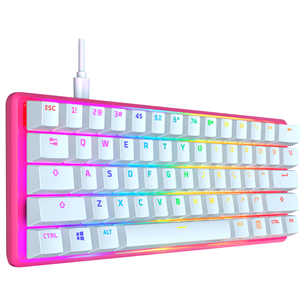 HyperX Alloy Origins 60 Pink, HyperX Red, Linear, US, pink - Mechanical Keyboard