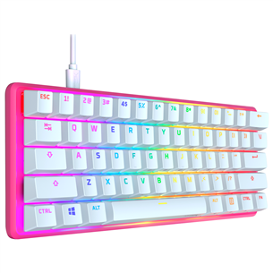 Klaviatūra HyperX Alloy Origins 60 Pink, US, Laidinė