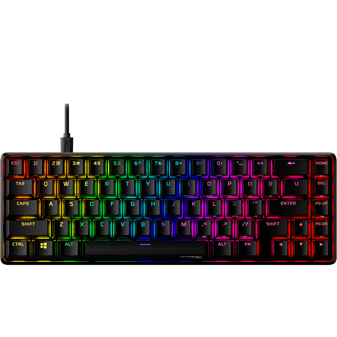 HyperX Alloy Origins 65, HyperX Red, Linear, US, juoda - Klaviatūra