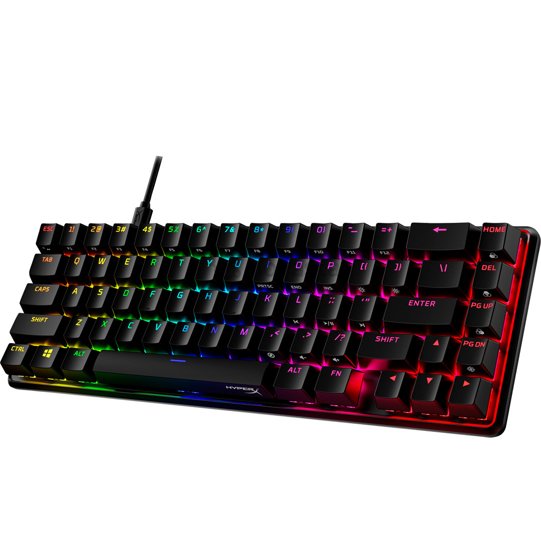 HyperX Alloy Origins 65, HyperX Red, Linear, US, juoda - Klaviatūra