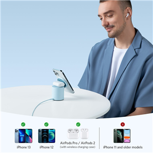 Įkrovimo stotelė Anker 623 Magnetic Wireless Charger, MagGo