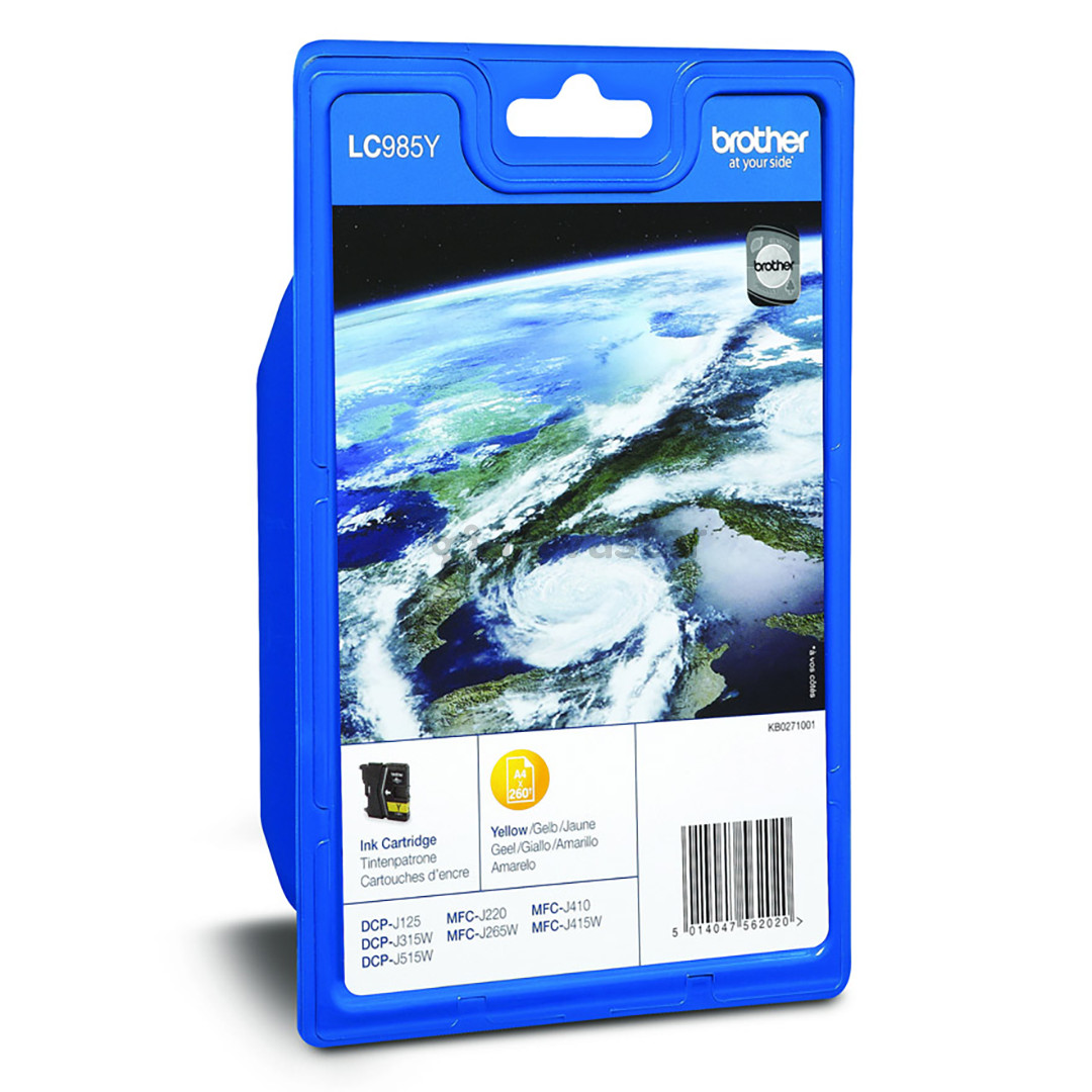 Rašalo kasetė Brother LC-985Y, Geltona