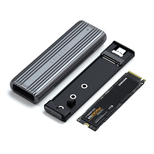 Satechi USB-C M.2 NMVe and SATA SSD, серый - Корпус для накопителя SSD