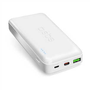 SBS Multi-port, 20 W, 20 000 mAh, white - Power bank