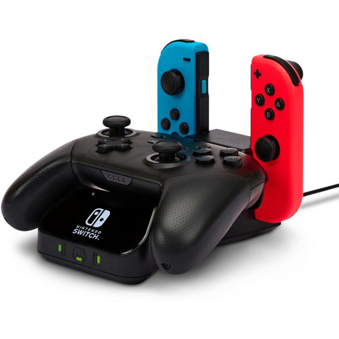 PowerA Nintendo Switch Controller Charging Base, черный - Зарядное устройство для контроллеров