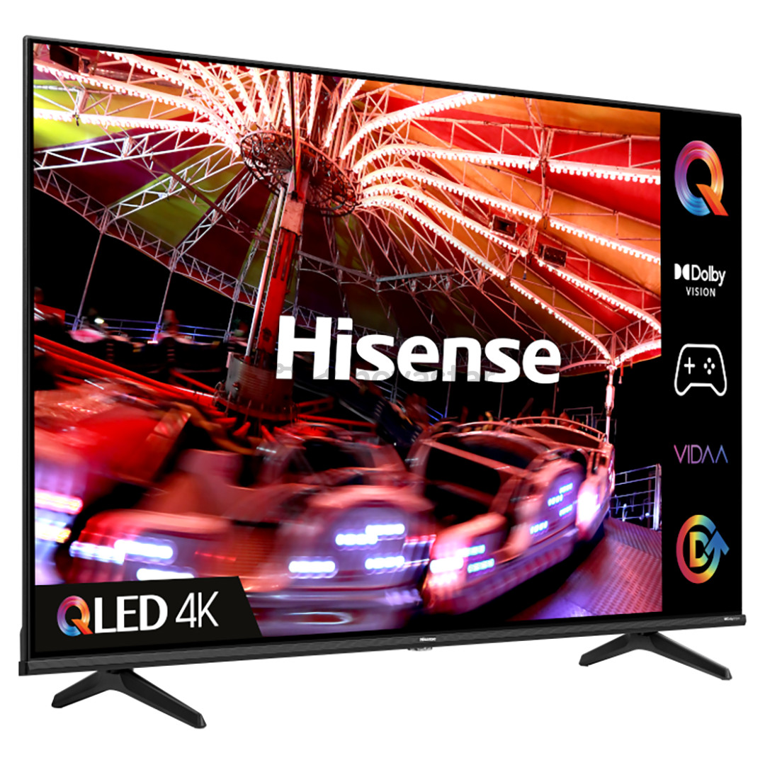 Hisense E7HQ, 43'', 4K UHD, QLED, боковые ножки, черный - Телевизор