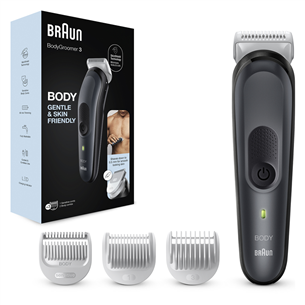 Braun Body groomer 3, черный - Триммер для тела + насадки