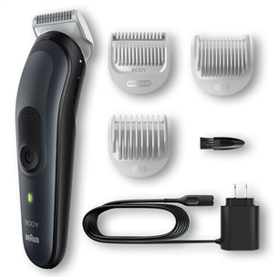 Braun Body groomer 3, черный - Триммер для тела + насадки