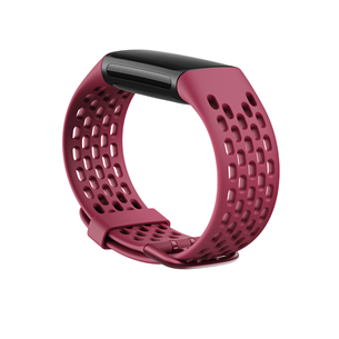 Fitbit Sport Band Charge 5, small, black cherry - Watch band