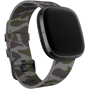 Fitbit Sense & Versa 3, Woven Band, Large, camo- Watch band