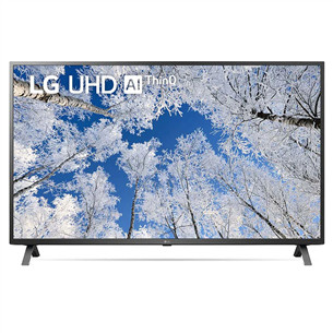 LG UQ7000, 50", 4K UHD, LED LCD, feet stand, black - TV