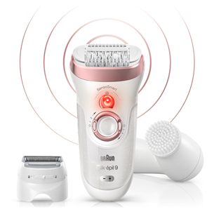 Braun Silk-epil 9 SensoSmart, белый/розовый - Эпилятор