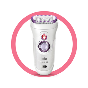 Braun Silk-epil 9 SensoSmart, белый/фиолетовый - Эпилятор SES9700