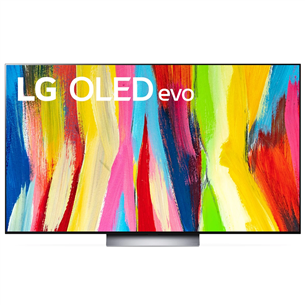 LG OLED65C21LA, OLED evo 4K, 65", central stand, grey - TV OLED65C21LA.AEU