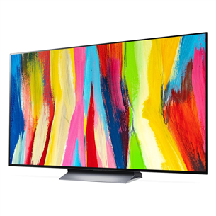 LG OLED65C21LA, OLED evo 4K, 65", central stand, grey - TV