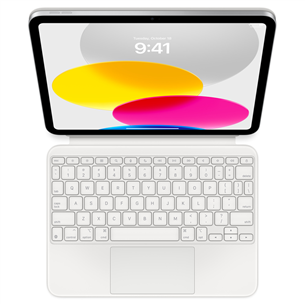 Apple Magic Keyboard Folio, iPad 10, SWE, белый - Чехол-клавиатура MQDP3S/A