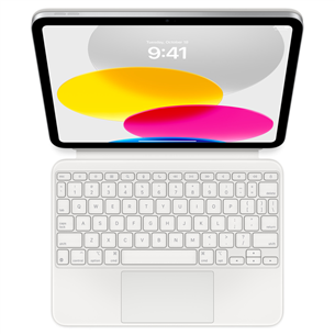 Apple Magic Keyboard Folio for iPad 10, ENG, baltas - Dėklas su klaviatūra