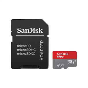 Atminties kortelė SanDisk Ultra microSDXC, 256 GB + adapteris
