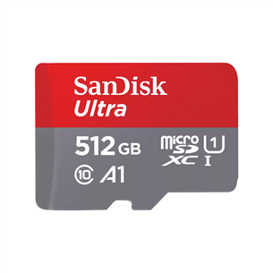 SanDisk Ultra microSDXC, 512 GB, gray - MicroSD card with SD adapter SDSQUAC-512G-GN6MA