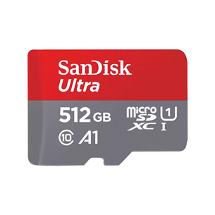 SanDisk Ultra microSDXC, 512 ГБ, серый - Карта памяти MicroSDXC с SD-адаптером