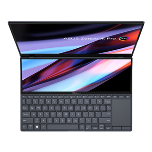 ASUS Zenbook Pro 14 Duo, 14,5", 2.8K, OLED, 120 Гц, i9, 32 ГБ, 2 ТБ, RTX 3050 Ti, ENG, сенсорный, черный - Ноутбук