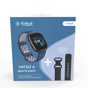 Fitbit Versa 4 Bundle, black - Smart watch