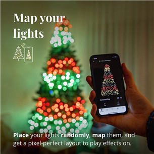 Twinkly Special Edition 250 RGB+W LED String (Gen II), IP44, 20 м, черный - Умная гирлянда