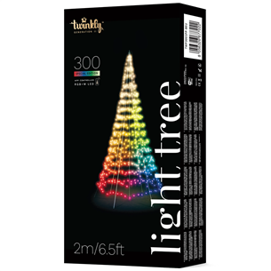 Išmanioji kalėdinė eglutė Twinkly Light Tree 3D, 300 LEDs, IP44, 2 m TWP300SPP-BEU