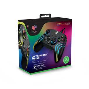 Žaidimų pultelis PDP, Xbox Series X|S & PC, Black Afterglow Wave Wired Controller