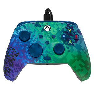 Žaidimų pultelis PDP, Xbox Series X|S & PC, Glitch Green REMATCH Advanced Wired Controller 708056069155