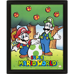 Pyramid International Framed 3D Effect Poster Super Mario World - Poster