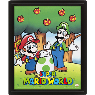 Plakatas Pyramid International Framed 3D Effect Poster Super Mario World 5051265891181