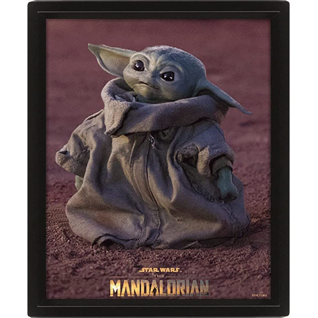 Pyramid International Framed 3D Effect Poster The Mandalorian Grogu - Постер