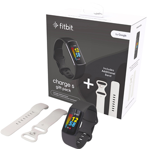 Fitbit Charge 5 Gift Pack, black/white - Activity tracker gift pack FB421BKBK-EUBNDL
