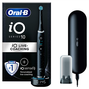Braun Oral-B iO 10, juodas - Elektrinis dantų šepetėlis