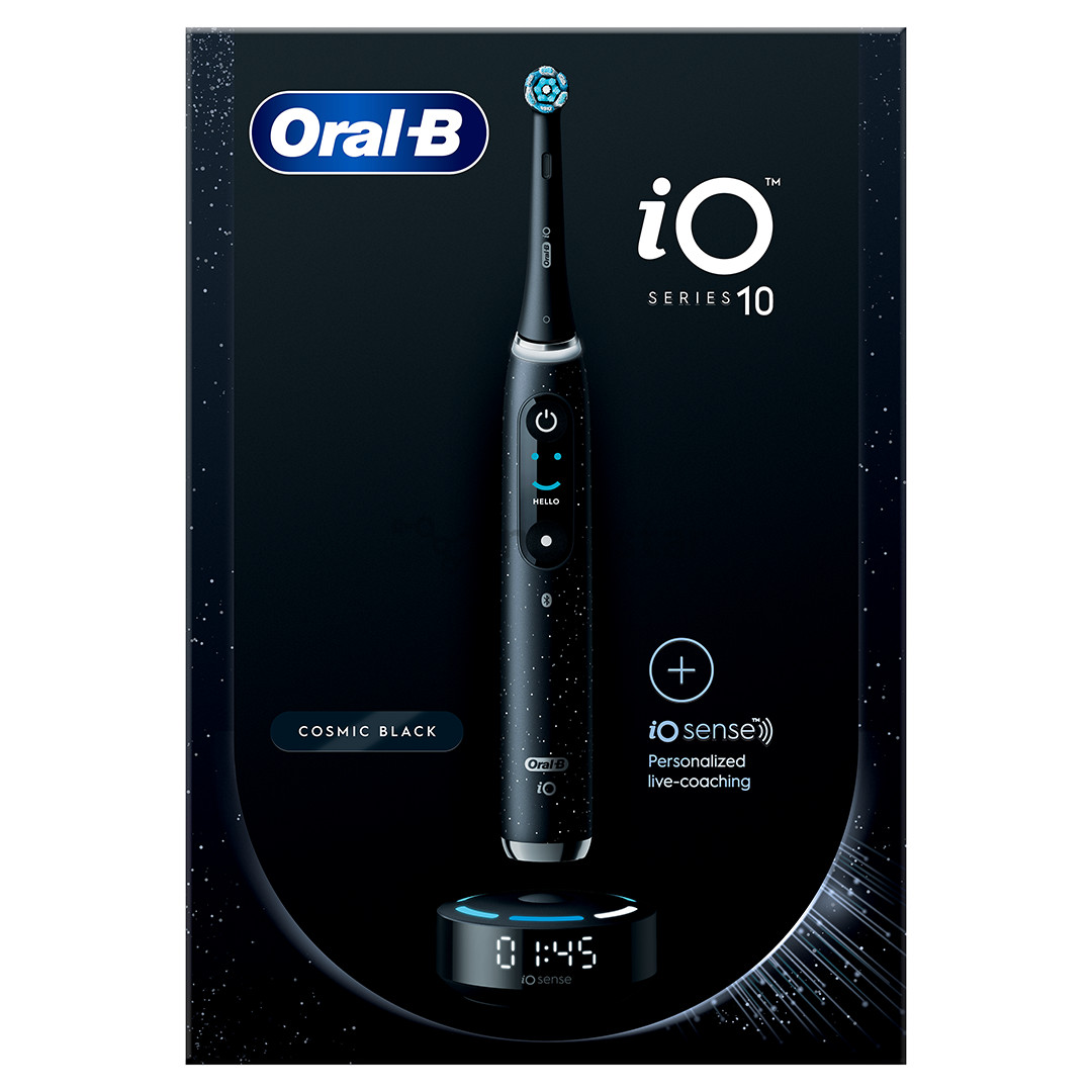 Braun Oral-B iO 10, juodas - Elektrinis dantų šepetėlis