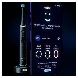 Braun Oral-B iO 10, juodas - Elektrinis dantų šepetėlis