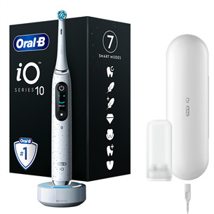 Braun Oral-B iO 10, baltas - Elektrinis dantų šepetėlis