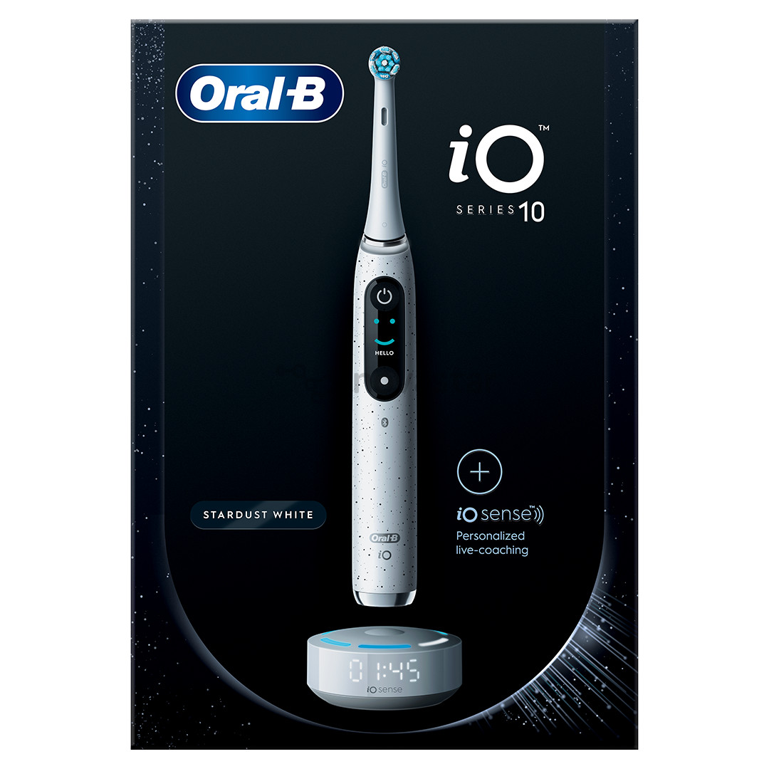 Braun Oral-B iO 10, baltas - Elektrinis dantų šepetėlis