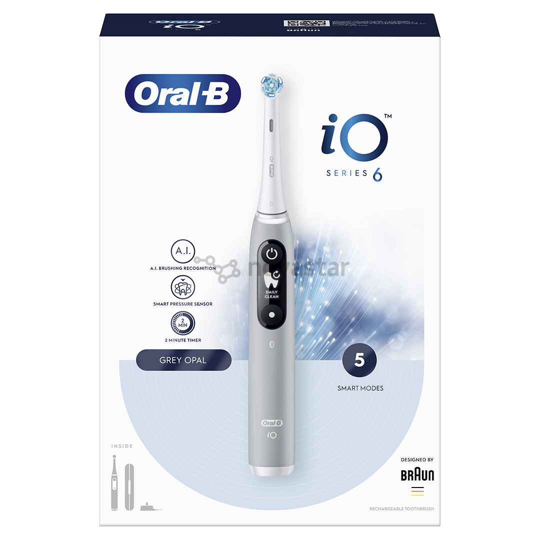 Braun Oral-B iO 6, серый - Электрическая зубная щетка