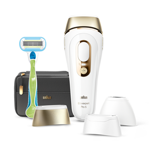 Braun Silk-expert Pro 5 IPL, white/gold - IPL hair removal device