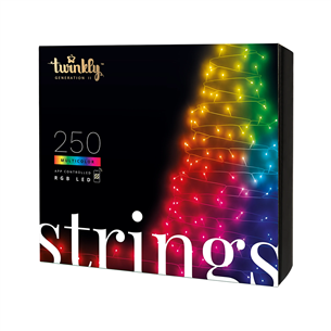 Išmanioji kalėdinė girlianda Twinkly Strings, 250 LED, 20 m, IP44