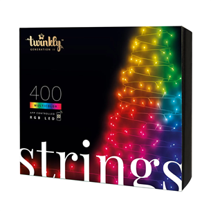 Twinkly Strings, 400 LEDs, 32 m, IP44 - Išmanioji kalėdinė girlianda TWS400STP-BEU