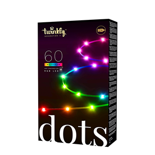 Išmaniosios lemputės Twinkly Dots, 60 LED, IP20, 3 m TWD060STP-B